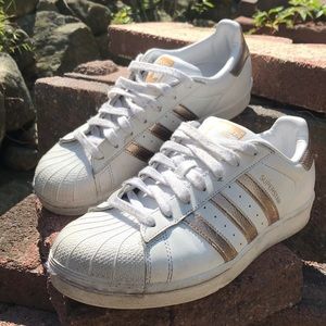 Rose Gold Adidas Superstars